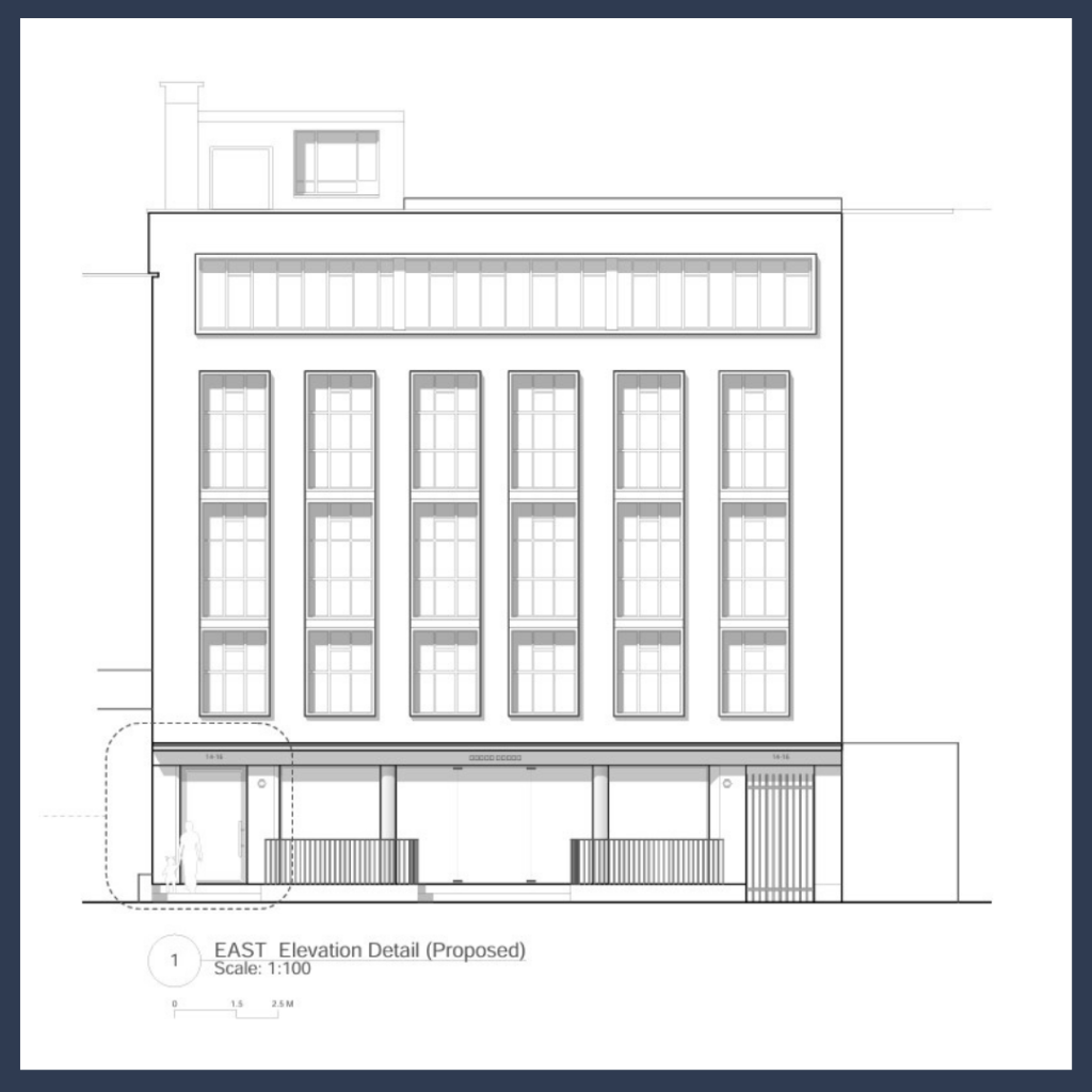 Architectural drawing of W1