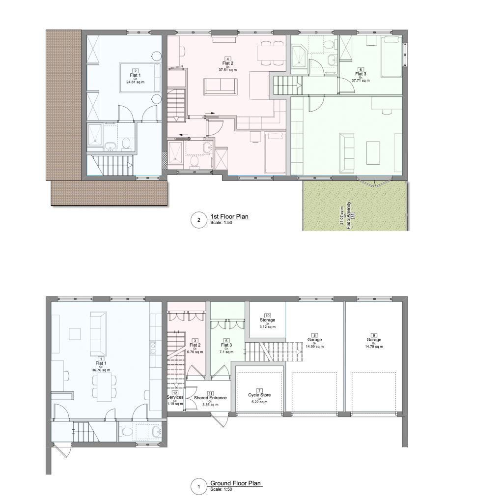 Example of HRA Architects development project drawings